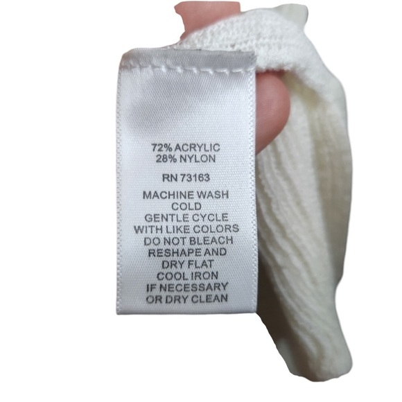 EUC White Cupio Cardigan lightweight sweater Medium Ruffle Beauty Anthropologie - Picture 4 of 5